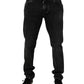 Black Cotton Stretch Men Skinny Denim Jeans