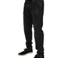 Black Cotton Stretch Men Skinny Denim Jeans