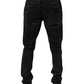Black Cotton Stretch Men Skinny Denim Jeans