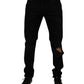 Black Cotton Tattered Skinny Men Denim Jeans