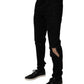 Black Cotton Tattered Skinny Men Denim Jeans