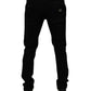 Black Cotton Tattered Skinny Men Denim Jeans