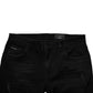 Black Cotton Tattered Skinny Men Denim Jeans