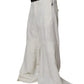 White Mid Waist Wide Leg Pants