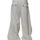 White Mid Waist Wide Leg Pants