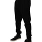 Black Cotton Stretch Skinny Pants