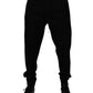Black Cotton Blend Jogger Sweatpants Pants
