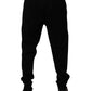 Black Cotton Blend Jogger Sweatpants Pants