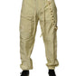 Yellow Nylon Cargo Chain Men Jogger Pants
