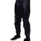 Dark Blue DG Game Print Cotton Jogger Pants