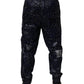 Dark Blue DG Game Print Cotton Jogger Pants