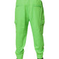 Neon Green Cargo Jogger Men Sweatpants Pants