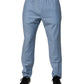 Blue Cotton Stretch Chino Pants