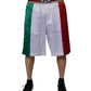 Multicolor Italia Polyester Bermuda Shorts