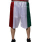 Multicolor Italia Polyester Bermuda Shorts