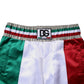 Multicolor Italia Polyester Bermuda Shorts