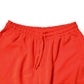 Red Polyester Mid Waist Men Bermuda Shorts