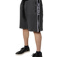 Dark Gray Cotton Bermuda Sweatshorts Shorts