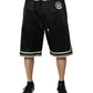 Black White Men Bermuda Sweatshorts Shorts