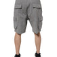 Gray Cotton Cargo Bermuda Sweatshorts Shorts