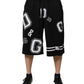 Black Logo Cotton Bermuda Sweatshorts Shorts