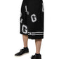 Black Logo Cotton Bermuda Sweatshorts Shorts