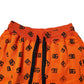 Orange Logo Monogram Cotton Bermuda Shorts