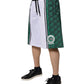 White Green Men Jersey Sweatshorts Shorts