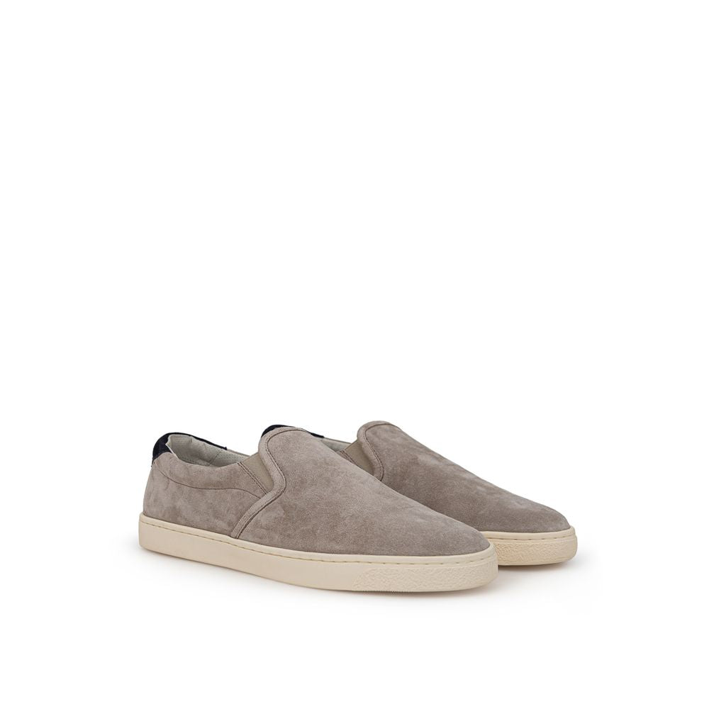 Beige Leather Sneaker