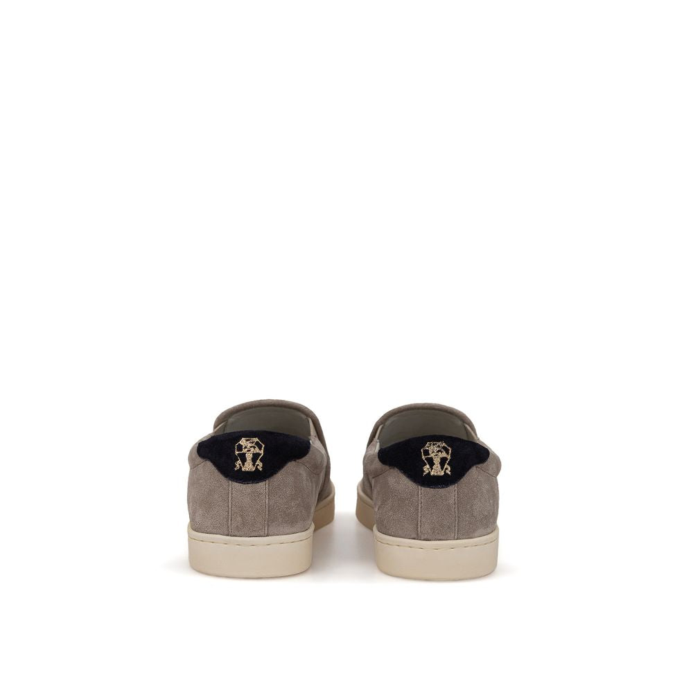 Beige Leather Sneaker