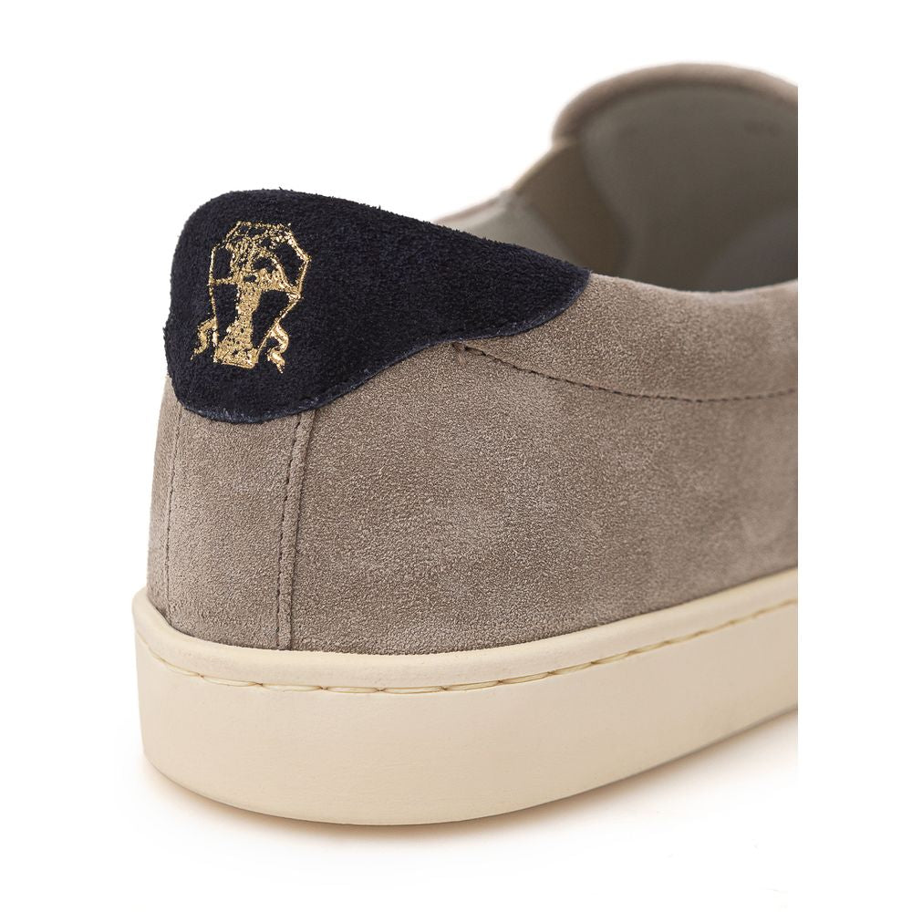 Beige Leather Sneaker