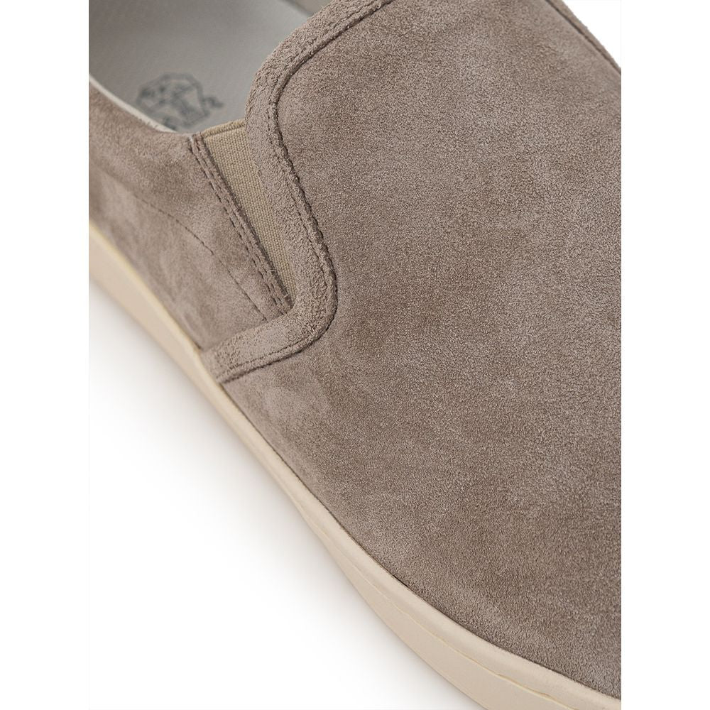 Beige Leather Sneaker