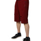 Bordeaux Cotton Bermuda Men Sweatshorts Shorts