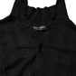 Black Heraldic Silk Buttoned Pullover Sweater