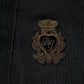 Black Heraldic Silk Buttoned Pullover Sweater