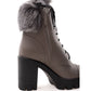 Beige Eco Leather Boot