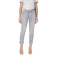Gray Cotton Skinny Jeans