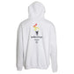 White Cotton Logo Hooded Pullover Oversize Sweater