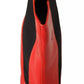 Red Leather Black Fabric Logo Heel Ankle Boots Shoes