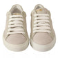 Off White Low Top Lace Up Sneakers Shoes