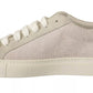 Off White Low Top Lace Up Sneakers Shoes