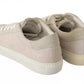 Off White Low Top Lace Up Sneakers Shoes