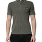 Army Green Logo Plaque Cotton Polo Shirt T-shirt