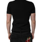 Black Cotton DG Logo Collared Polo T-shirt