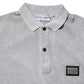 Gray Logo Plaque Cotton Men Polo Shirt T-shirt