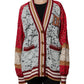 Multicolor Floral Lace Cardigan Sweater