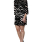 Black White Zebra A-line Sheath Mini Dress