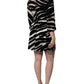 Black White Zebra A-line Sheath Mini Dress
