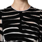 Black White Zebra A-line Sheath Mini Dress