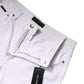White Cotton Mid Waist Skinny Denim Jeans